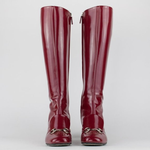 Gucci Horsebit Patent Leather Riding Boots - Picture 3 of 10